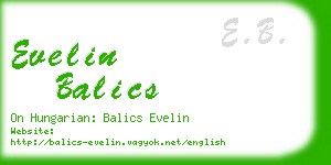 evelin balics business card